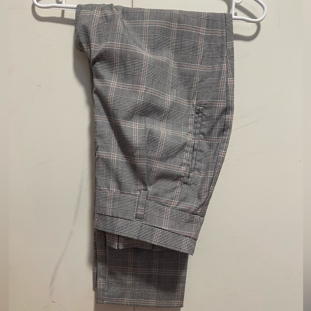 PLAID PRINT TROUSERS